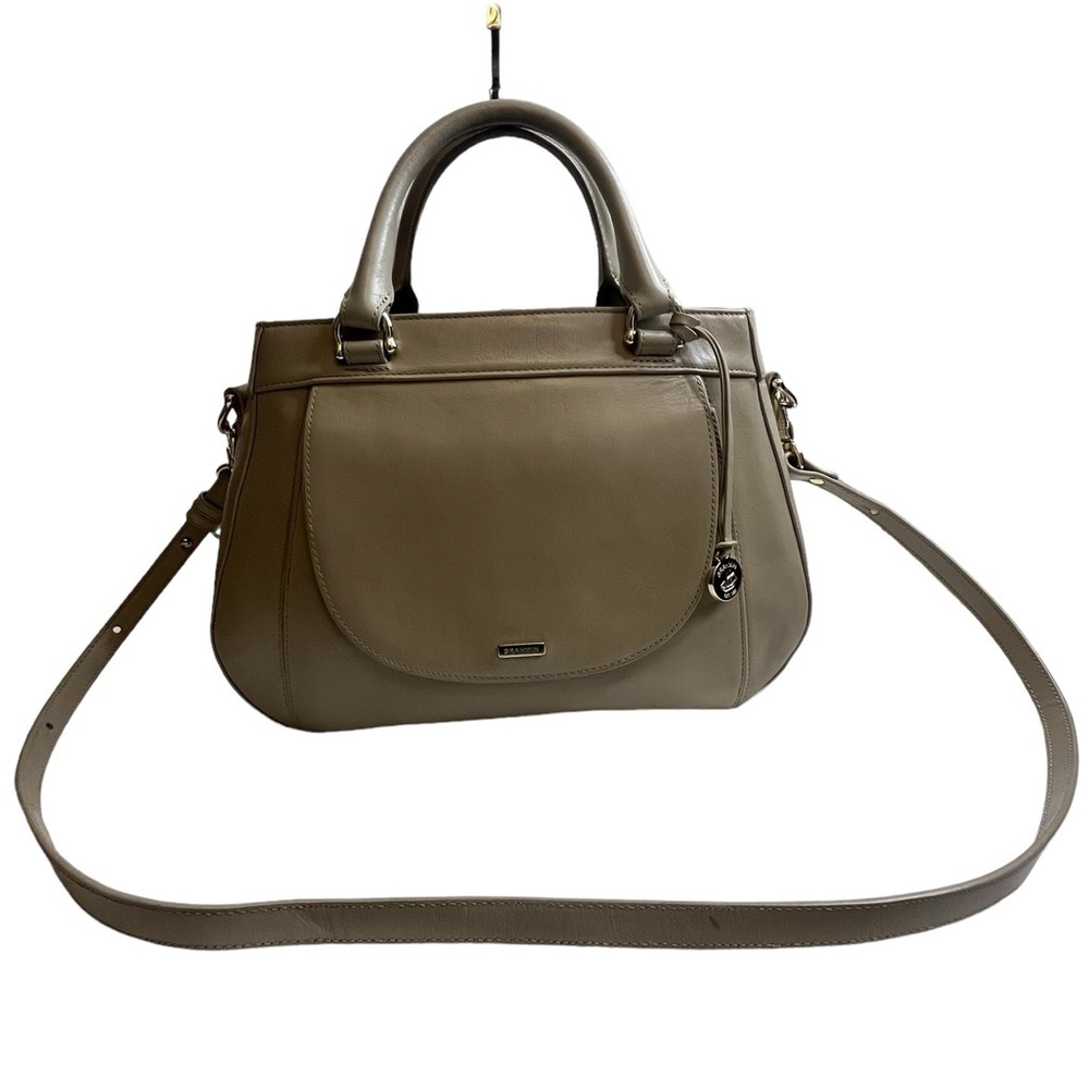 Brahmin Raelynn Satchel Sand Leather Beige gray bag - Picture 13 of 16